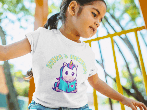 Παιδικό T-Shirt Books & Unicorns #1